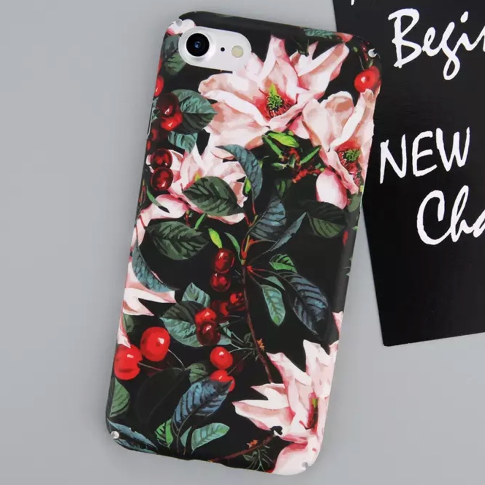 LAST 1! iPhone 7+/8+ Floral Cherry Phone Case - Picture 2 of 4